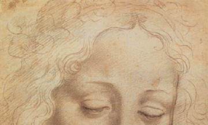 达芬奇的女子肖像素描作品
