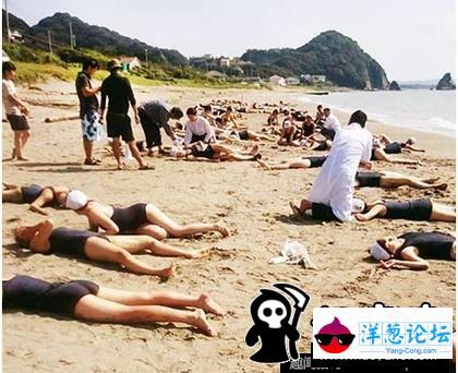 70名日籍写真女星下海拍戏遭水母攻击 引恐慌(1)