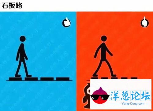 公园里的石路板距离是经过考量的