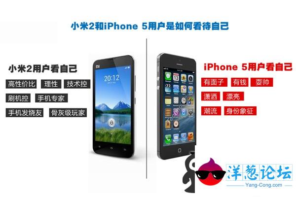 小米和iPhone 5 用户是如何看待自己的