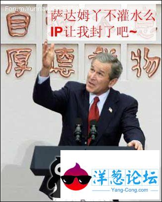 萨达姆不回帖，IP被小布什给封了